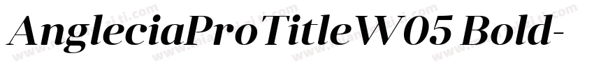 AngleciaProTitleW05 Bold字体转换